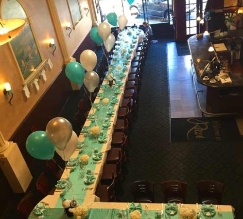 party event seating in the dining room